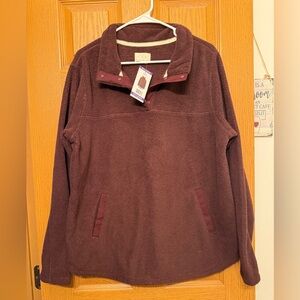 Burgundy Fleece Pullover nwot